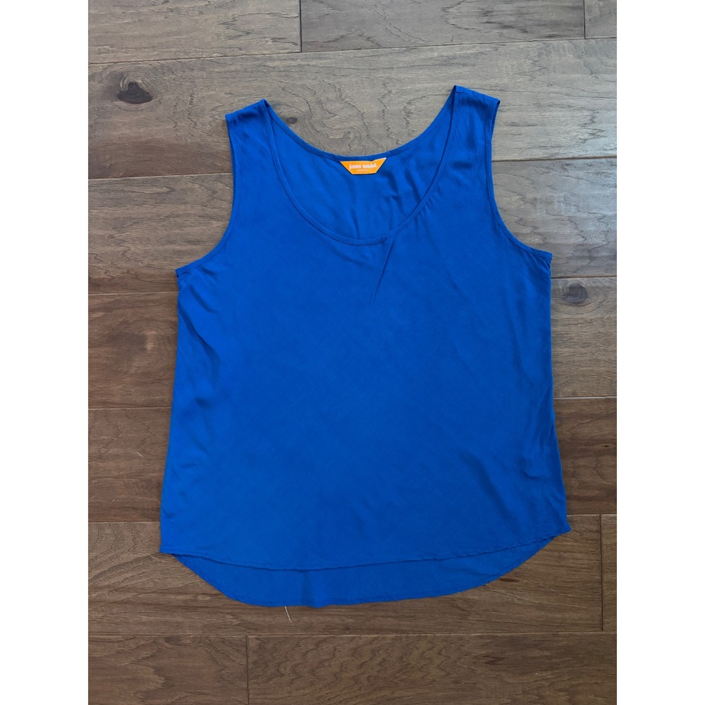 Jams World Honolulu Womens Large Royal Blue Rayon Scoop Neck Tank Top Made in US